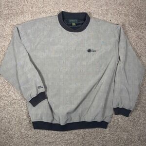 Vintage IZOD CLUB Mens Pullover Golf Jacket Sawgrass Logo Plaid L 90s